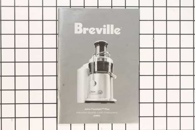 Manuel d'instructions de la centrifugeuse Breville JE98 - SP0010667