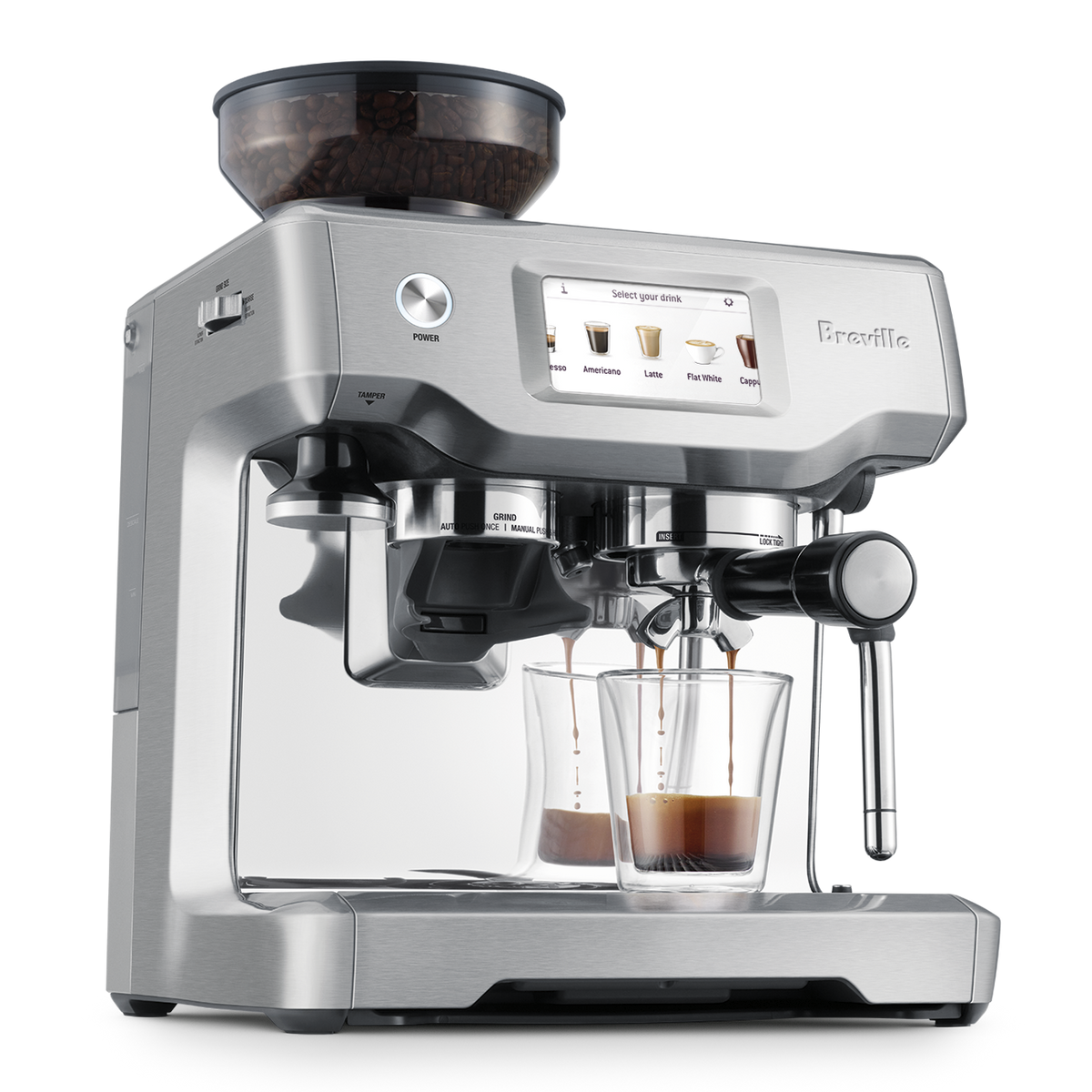 Breville BES880SST1BUS1 The Barista Touch Espresso Machine - Sea Salt Finish (BES880SST)