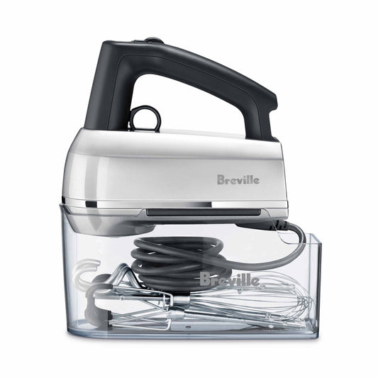 Breville BHM800SILUSC Handy Mix Scraper Hand Mixer - Silver Finish (BHM800SIL)