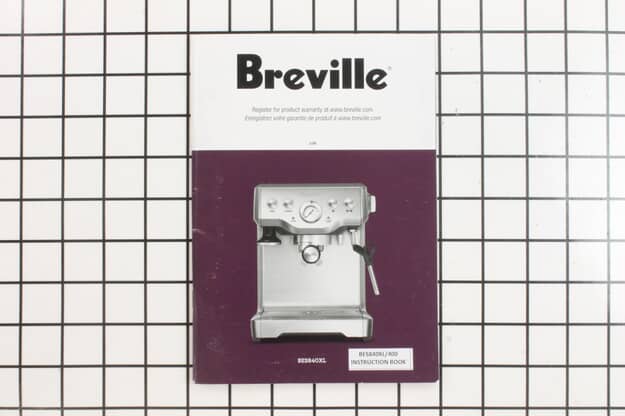 Breville Espresso Machine Instruction Book - SP0010219