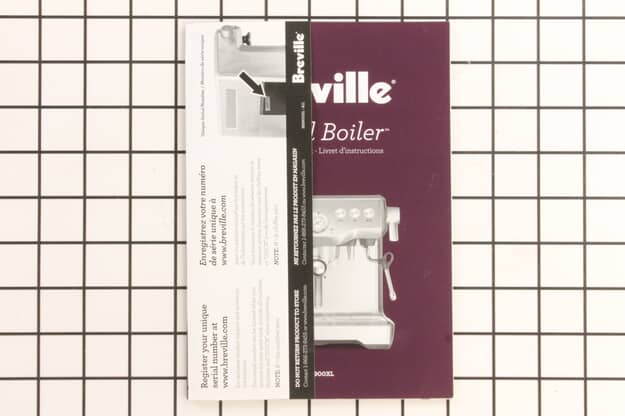 Breville Espresso Machine Bes900 Instruction Booklet - SP0010254